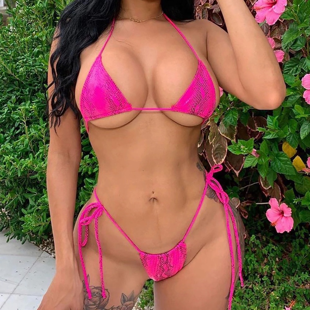 Pink fashion nova teeny bikini